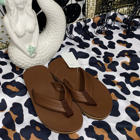 KIDS FAUX-LEATHER FLIP FLOPS - Picture 2 of 6